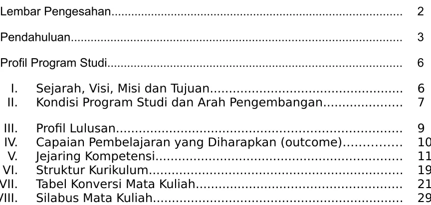 Tabel Konversi Mata Kuliah......................................................