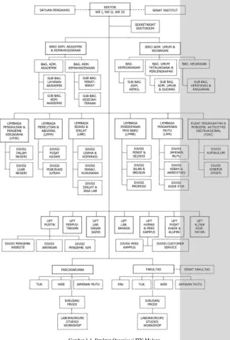 Gambar 1.1. Struktur Organisasi ITN Malang 