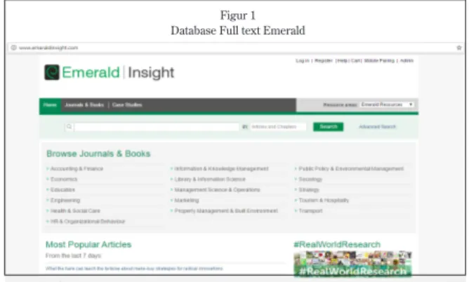 Figur 1 Database Full text Emerald