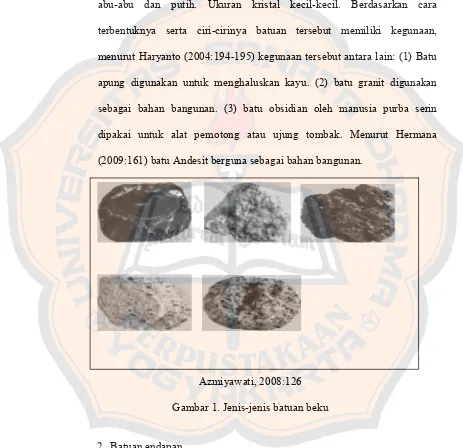 Gambar 1. Jenis-jenis batuan beku 
