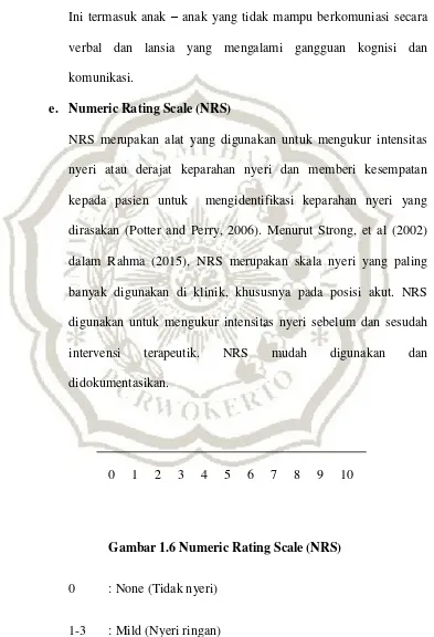 Gambar 1.6 Numeric Rating Scale (NRS) 