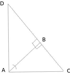 Gambar 2.2.3 Bukti Saccheri dari Pythagoras: