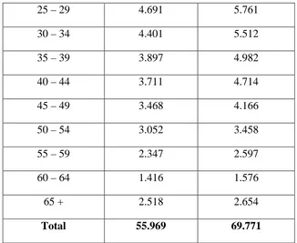 Tabel 2.2.1. Perkiraan Jumlah Penduduk Menurut Kelompok Umur di Kota Kisaran Sumber : Asahan Dalam Angka (2013)  