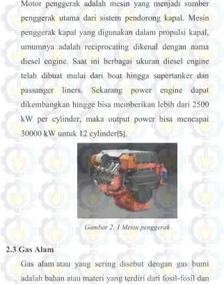 Gambar 2. 1 Mesin penggerak 