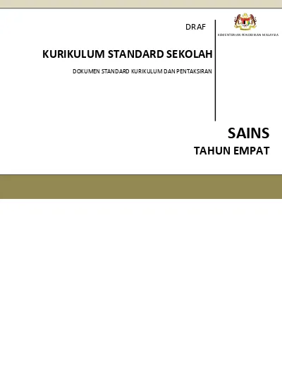 DOKUMEN STANDARD KURIKULUM DAN PENTAKSIRAN