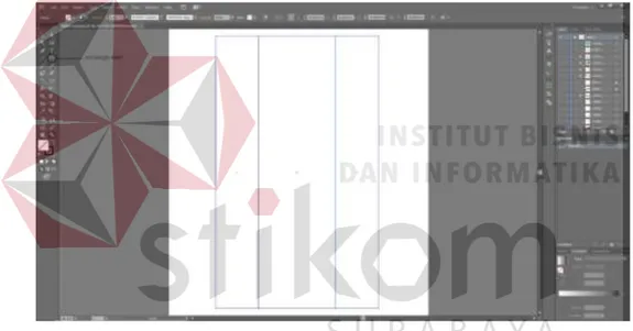 Gambar 4. 1 proses pembuatan sketsa tampak depan di adobe illustrator (Sumber: Dokumen Pribadi) 