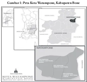 Gambar 1 : Peta Kota Watampone, Kabupaten Bone