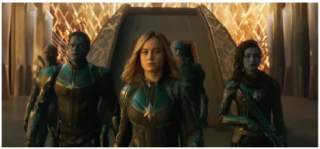 Gambar 6. Detail kostum Captain Marvel https://www.reddit.com/r/marvelstudios/