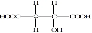 Gambar 2. Struktur asam sitrat (Harborne,1987)