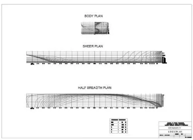 Gambar 4.3. Lines Plan Kapal Survei Seismik Geomarin IV 