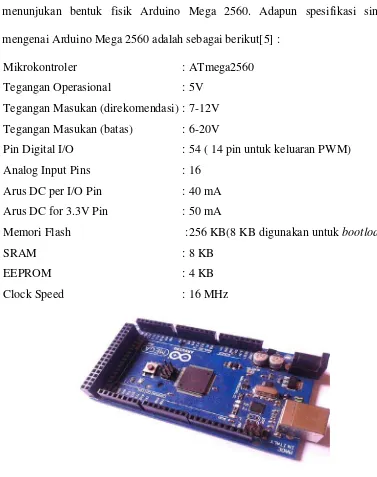 Gambar 2.1 Arduino Mega 2560 