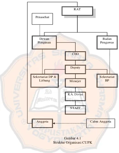 Gambar 4.1 Struktur Organisasi CUPK 