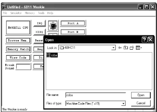 Gambar 12. Tampilan Loading File .S19 Simulator Wookie 