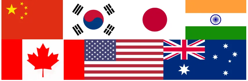 Gambar 7: Bendera negara anggota APCDC. Sumber: en.wikipedia.org diakses pada 20 Maret 2016