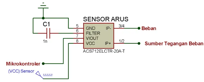 Gambar 3.6. Skematik Rangkaian Sensor Arus 