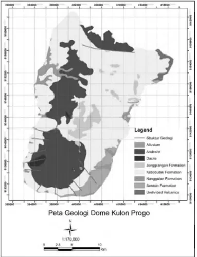 Gambar 4. Peta Geologi Dome Kulonprogo