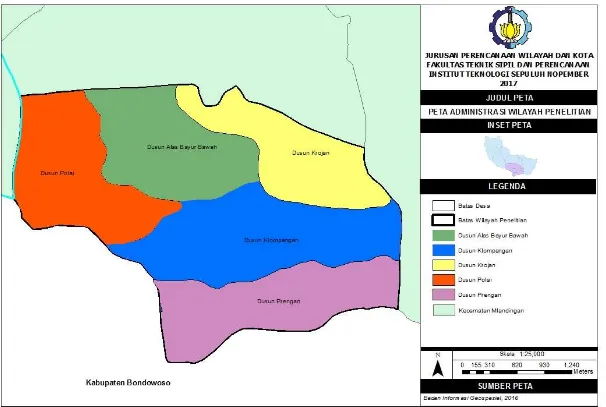 Gambar 4. 1 Peta Batas Administrasi Wilayah Penelitian 