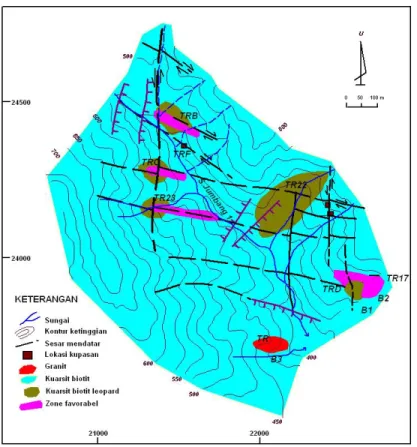Gambar 2. Peta Geologi Jumbang I Kalimantan Barat [4] 