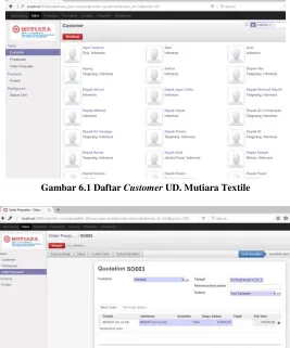 Gambar 6.1 Daftar Customer UD. Mutiara Textile 