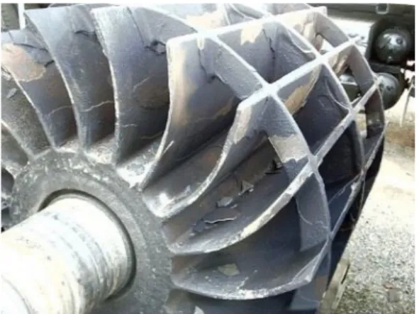 Gambar 8. Gambar impeller First  Stage yang keropos 