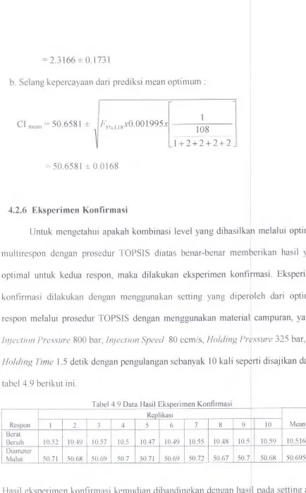 tabel 4.9 berikut ini. 