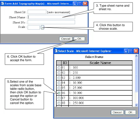 table radio button, 