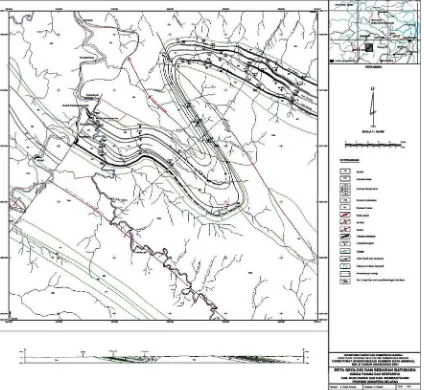 Gambar 2. Peta Geologi dan Sebaran Batubara Daerah Sungai Pinang,               Kabupaten Musi Rawas dan Kabupaten Musi Banyuasin 