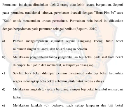 Gambar  3.1 Bola dan biji bekel 