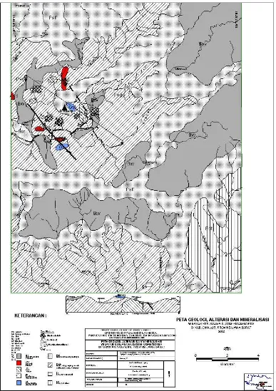 Gambar 2. Peta Geologi, Alterasi dan Mineralisasi Wilayah Uji Petik Gn.Subang dan Kerjasama DJGSM-KIGAM di Kab
