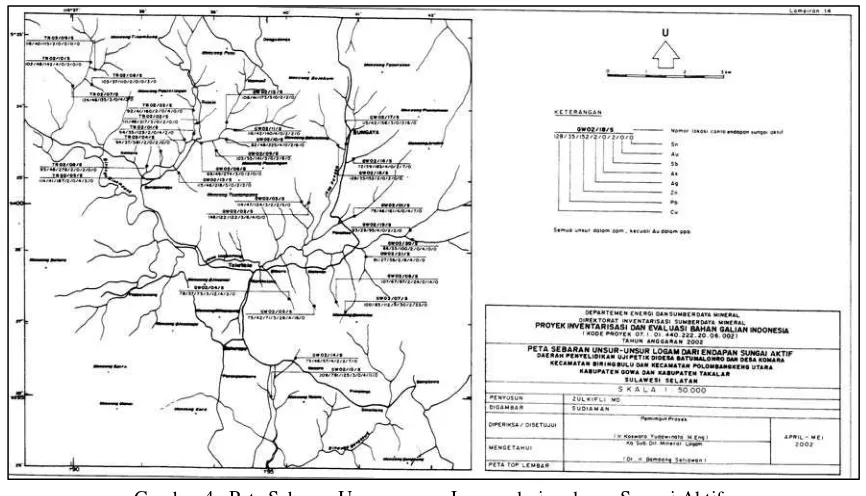 Gambar 3.  Peta Lokasi conto Daerah Uji Petik Desa Batomalonro dan Desa Komara 