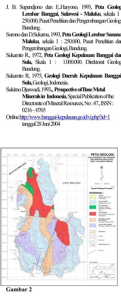 Banggai Kepulauan. Gambar 2 --------------, ,2003, Inventarisasi dan Pemetaan Sumberdaya  