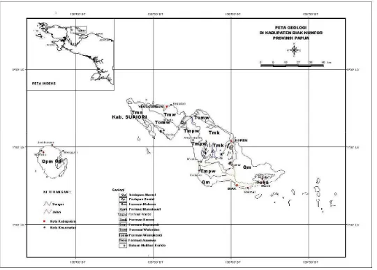 Gambar 2. Peta Geologi Kabupaten Biak Numfor 