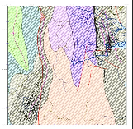 Gambar 2. Peta Geologi dan Sebaran Batubara daerah Muser dan Sekitranya 