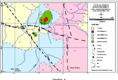 Gambar. 4 Peta Alterasi Daerah Halerman, Kec. Alor Barat Daya 