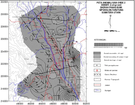 Gambar 4. Peta Anomali  Sisa 