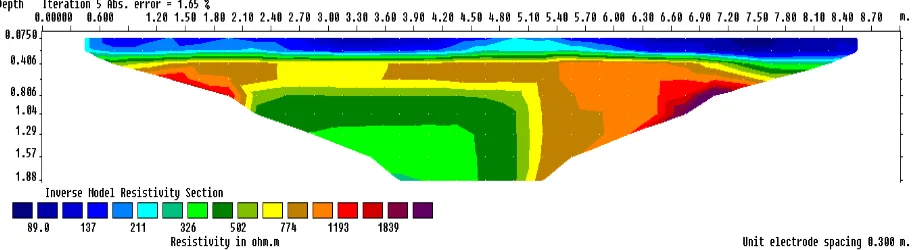 Gambar 1. Posisi Lintasan pengukuran Geolistrik 