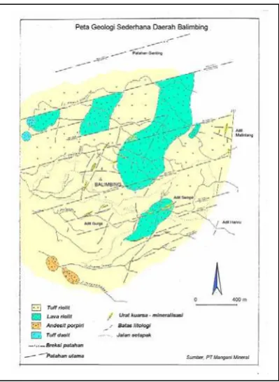 Gambar 3. Geologi daerah Balimbing 