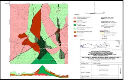 Gambar 4 Peta geologi ubahan dan mineralisasi daerah Keli Ndati 