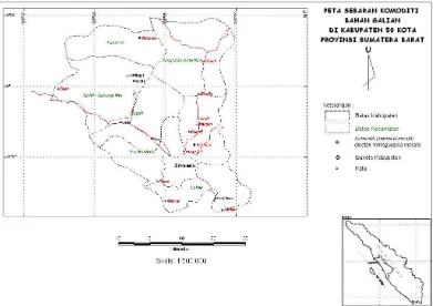 Gambar 3. Peta Sebaran Bahan Galian Daerah Kab. Sawahunto Sijunjung,           Prov. Sumatera Barat 