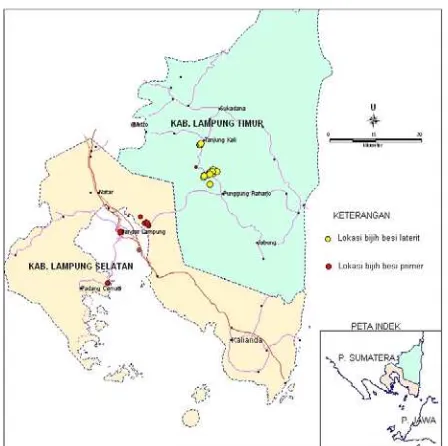 Gambar 2.  Peta Geologi Regional Kab. Lampung Timur dan Kab. Lampung Selatan (Andi      Mangga, 1994)  
