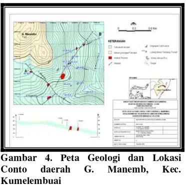 Gambar 4. Peta Geologi dan Lokasi 