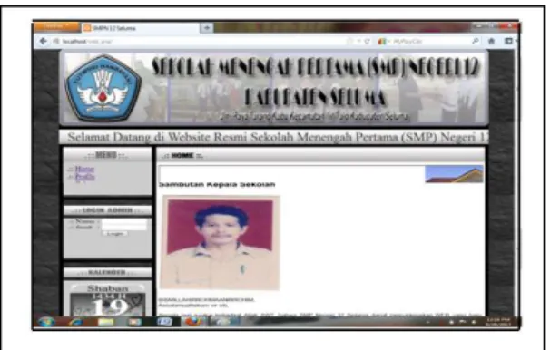 Gambar 4.4 Tampilan Sub Menu Data  Sekolah 