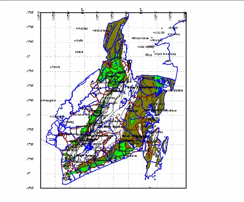 Gambar 3. Wilayah Kajian tiap Blok di cekungan Barito.  