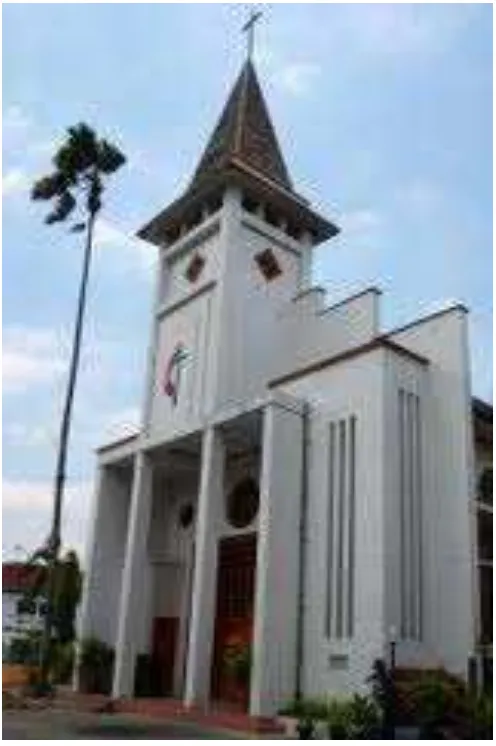 Gambar 1 : Bangunan Gereja Methodist Indonesia berbahasa batak di Jl. Hang 
