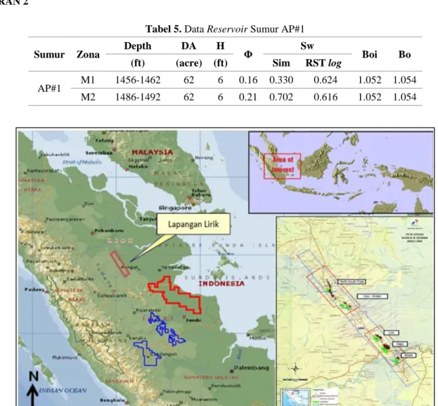 Tabel 5. Data Reservoir Sumur AP#1  Sumur  Zona  Depth  DA  H 