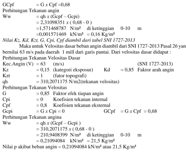 Tabel 2  Data Arus 