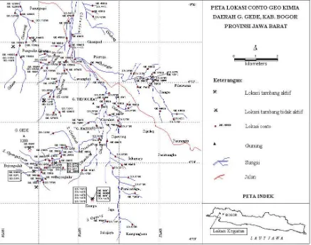 Gambar 2. Peta Geologi Daerah Gunung Gede, Kab. Bogor. 