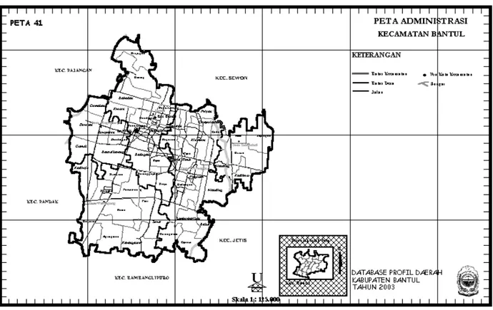 Gambar 1. Peta Kecamatan Bantul 