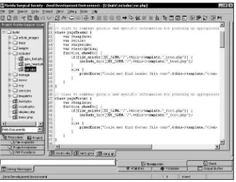 Figure 3-1: Screenshot of Zend Studio IDE