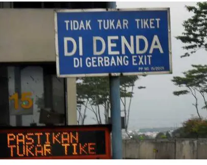 Gambar 1.1. Rambu di jalan bebas hambatan Cipularang 